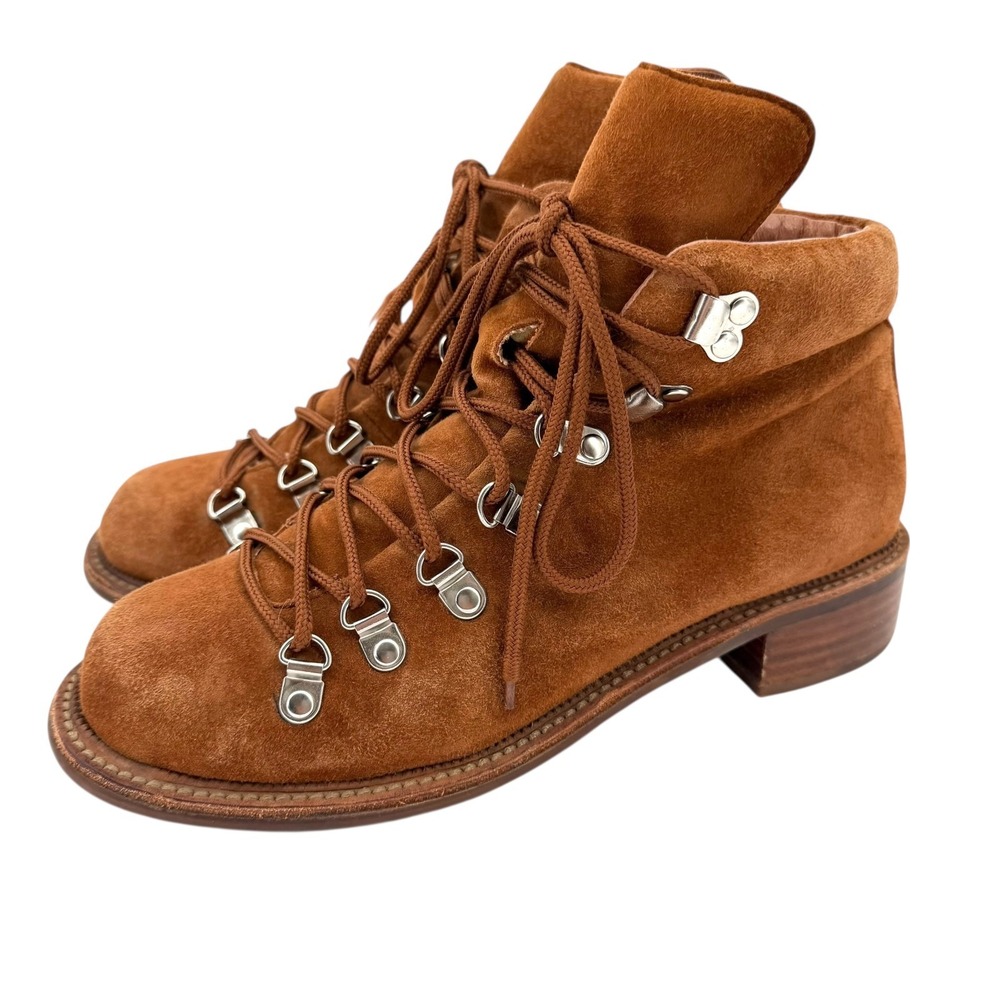 Jeffrey Campbell x Free People Cascade Canyon Size 8.5 Hiking Boots Suede Brown